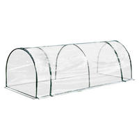 Outsunny Folientunnel B/H/L: ca. 100x80x250 cm Folientunnel 845-305 - grün/transparent (250,00/100,00/80,00cm) - Outsunny