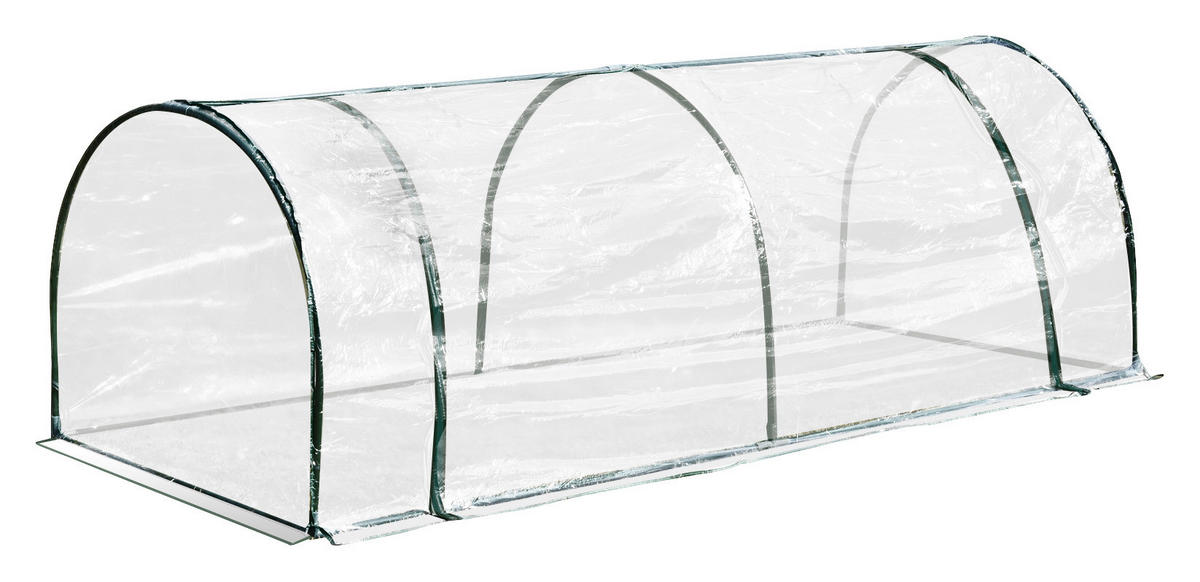 Outsunny Folientunnel B/H/L: ca. 100x80x250 cm Folientunnel 845-305 - grün/transparent (250,00/100,00/80,00cm) - Outsunny