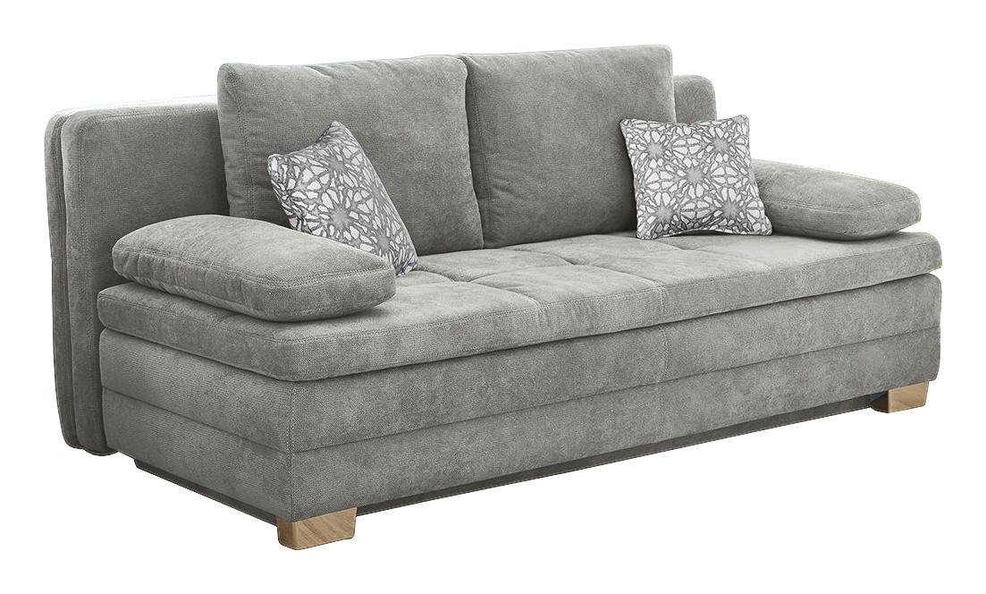 Dauerschlafsofa grau Polyester B/H/T: ca. 203x85x106 cm Lincoln_Dauerschlafsofa - Chrom/grau (203,00/85,00/106,00cm)