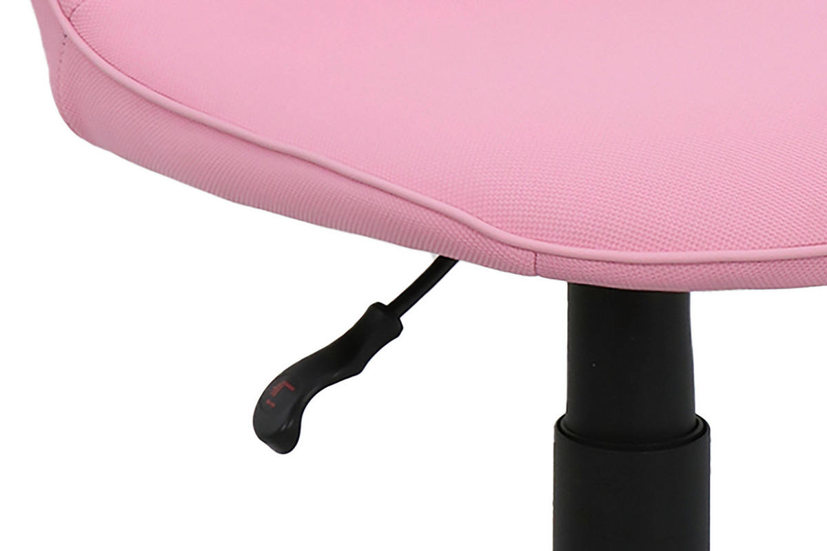 Drehstuhl TROLLY schwarz pink Metall Stoff TROLLY - pink/schwarz (42,00/95,00/54,00cm) - byLIVING