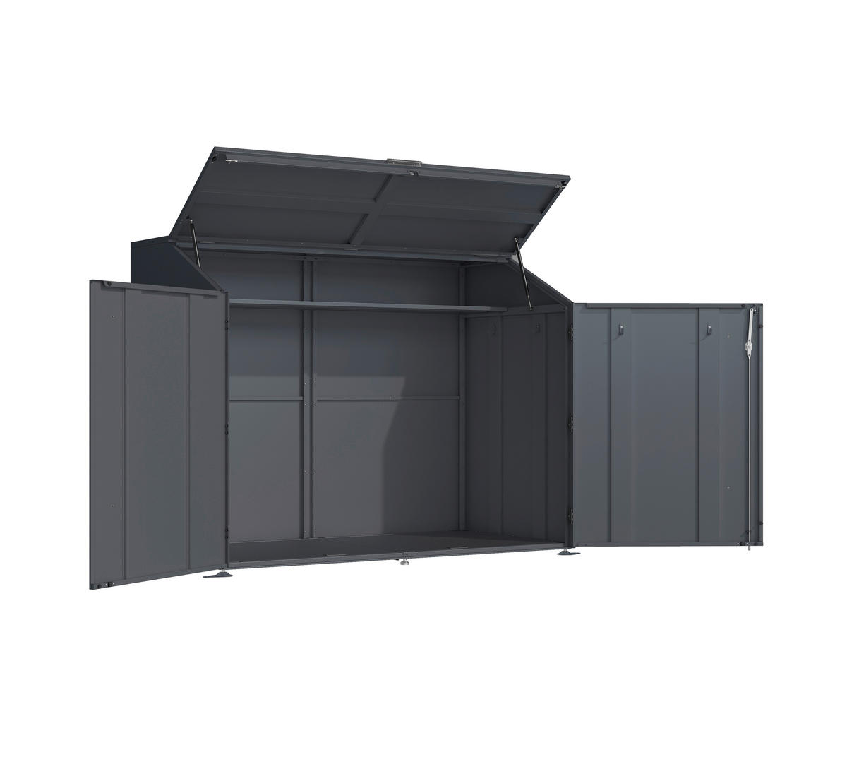 Westmann Fahrradgarage Linea anthrazit B/H/L: ca. 200x154x100 cm Linea - anthrazit (100,00/200,00/154,00cm) - Westmann