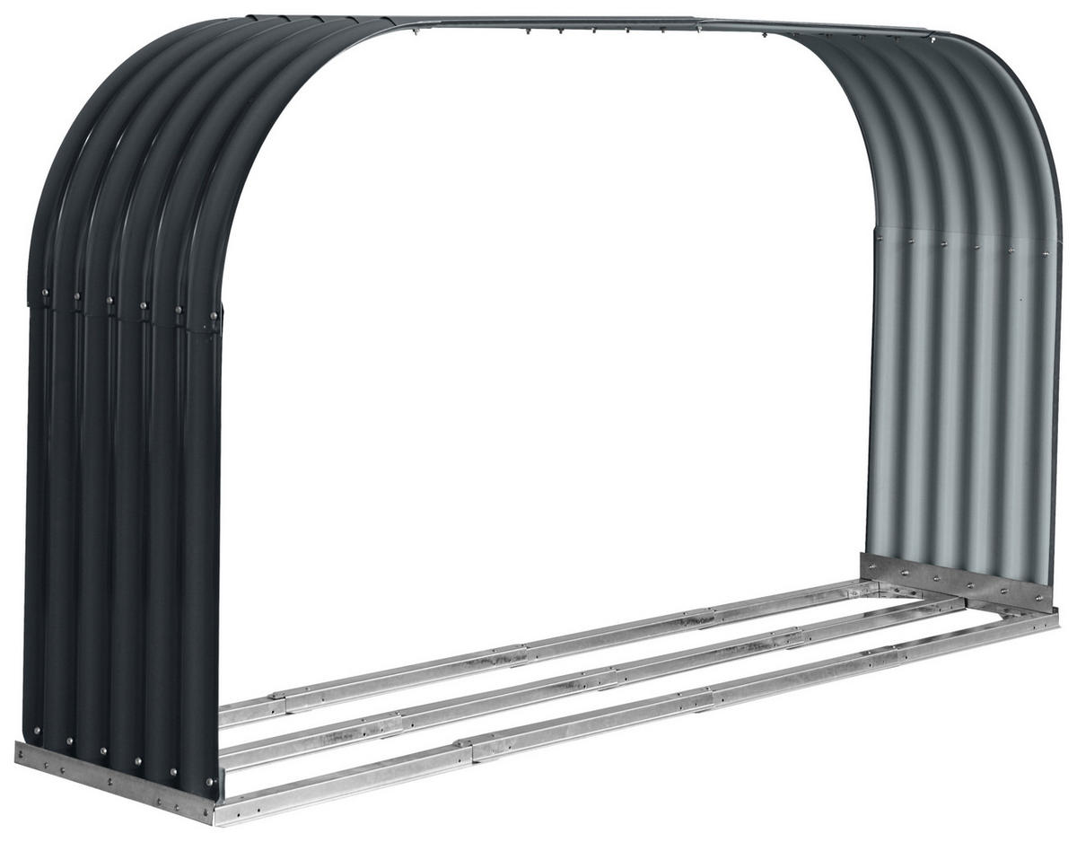 Westmann Kaminholzregal anthrazit B/H/L: ca. 46x111x212 cm Kaminholzregal - anthrazit (212,00/46,00/111,00cm) - Westmann