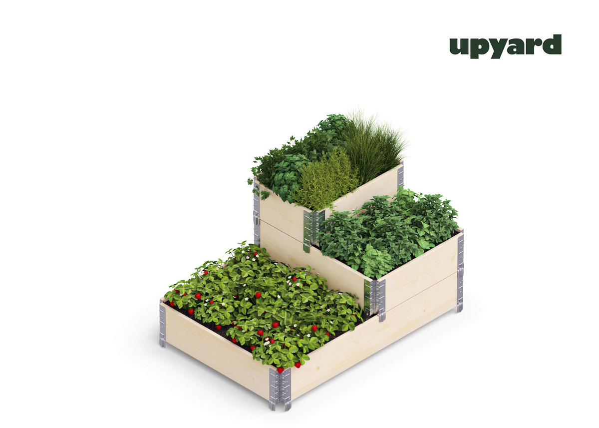 UPYARD Stufenbeet INDUSTRIAL natur Holz B/L: ca. 40x60 cm INDUSTRIAL - natur (40,00/60,00cm) - UPYARD