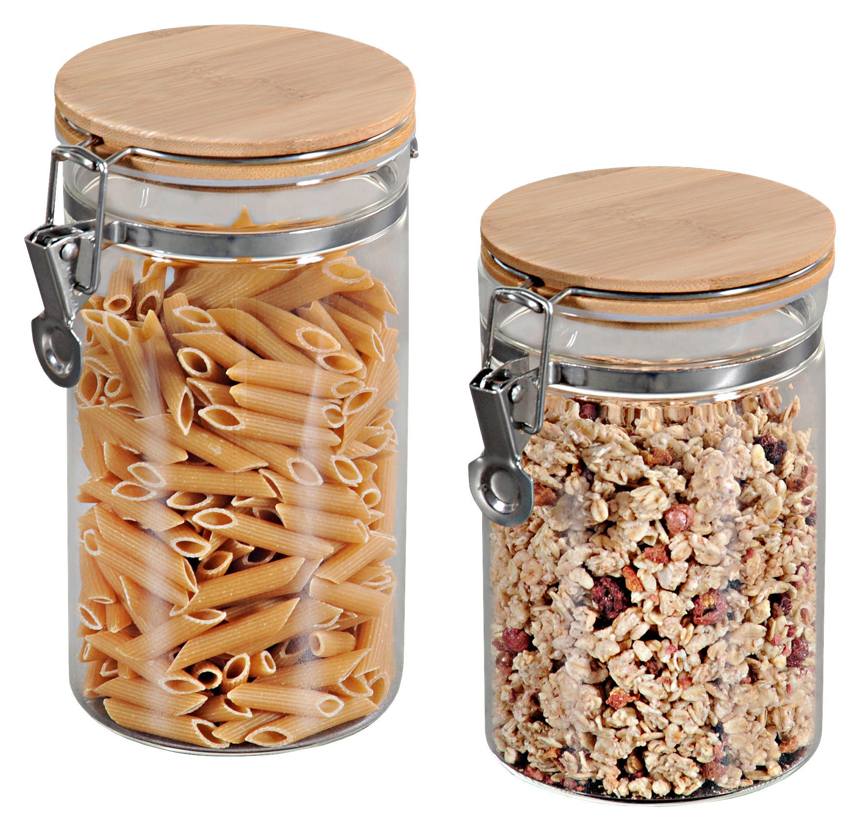 Kesper Aufbewahrungsglas Set transparent Aufbewahrungsglas_2tlg. - natur/transparent - Kesper