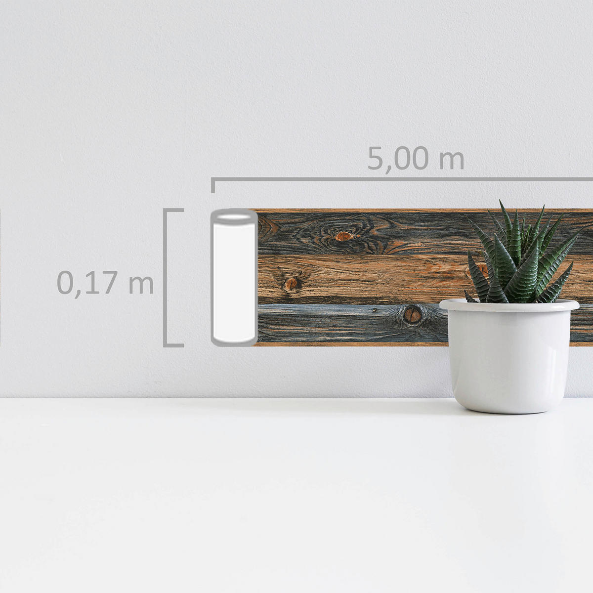 A.S.Creation Bordüre braun beige grau B/H/D: ca. 17x500x5,5 cm Bordüre_selbstklebend - beige/braun (5,50/500,00cm) - A.S.Creation