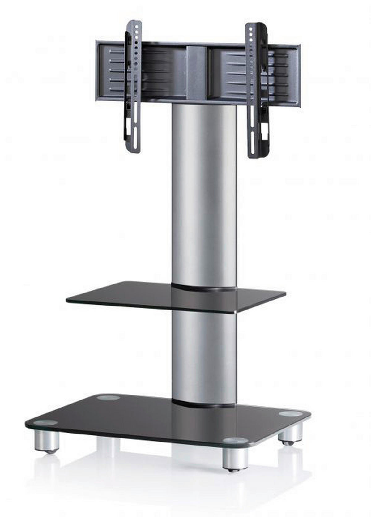 VCM TV-Standfuß TV-Standfuß schwarz TV-Standfuß "Bilano silber" - schwarz (60,00/100,00/44,00cm) - VCM