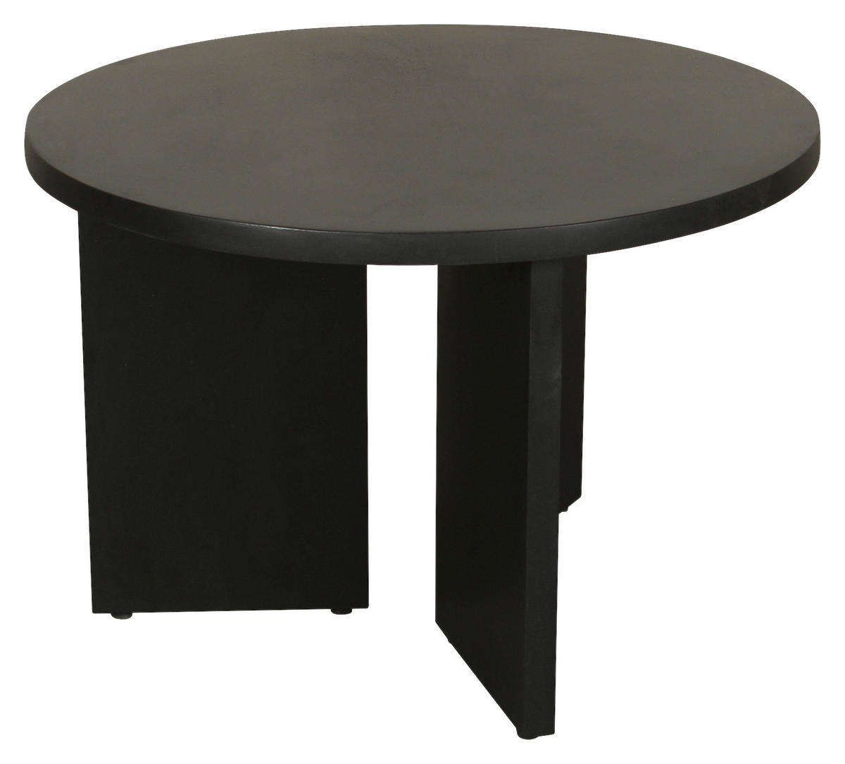 Beistelltisch ROUND schwarz lackiert Akazie H/D: ca. 41x60 cm ROUND - schwarz (60,00/41,00cm) - byLIVING