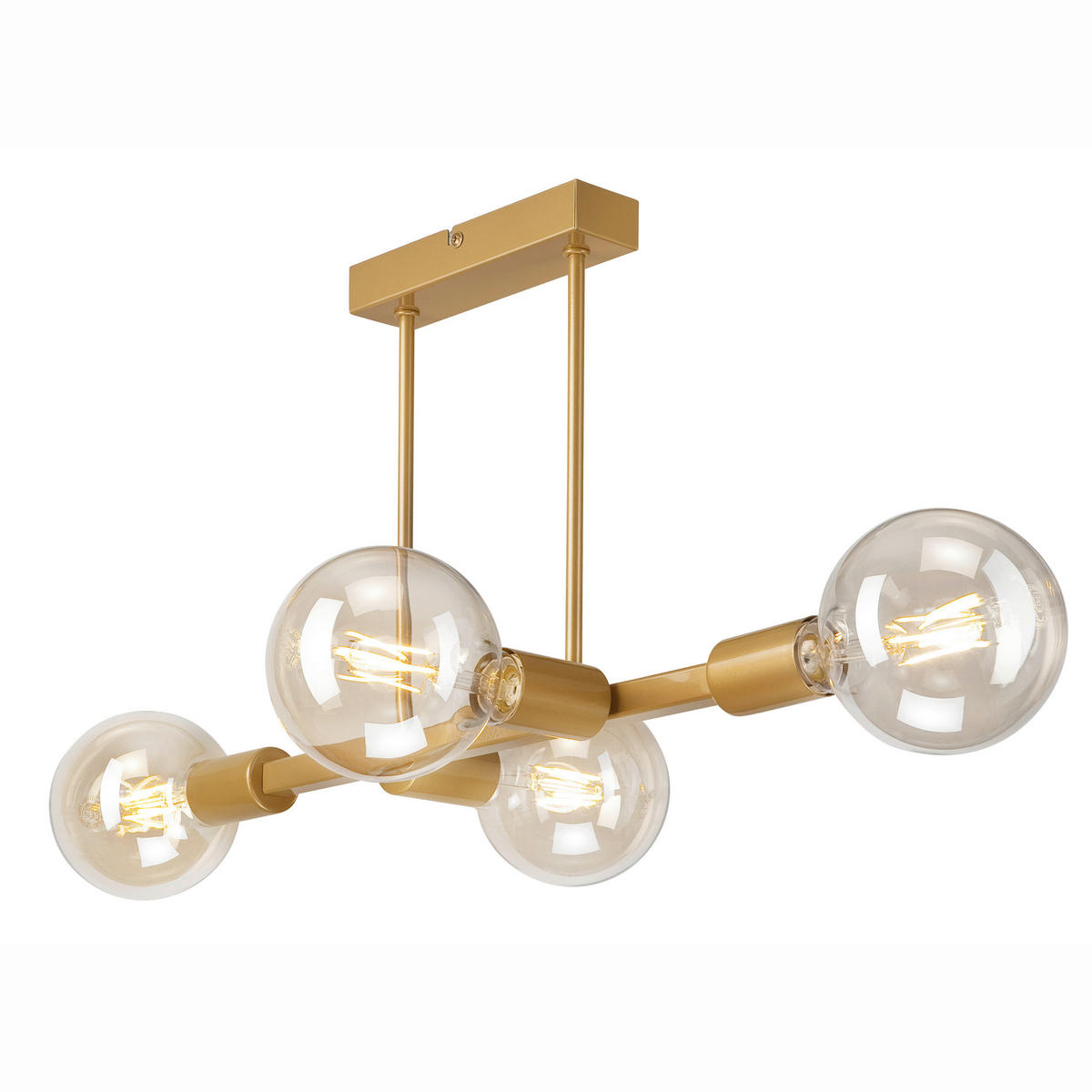 Lamkur Deckenleuchte gold Stahl B/H/L: ca. 53x32x53 cm E27 4 Brennstellen ASTRID - gold (53,00/53,00/32,00cm) - Lamkur