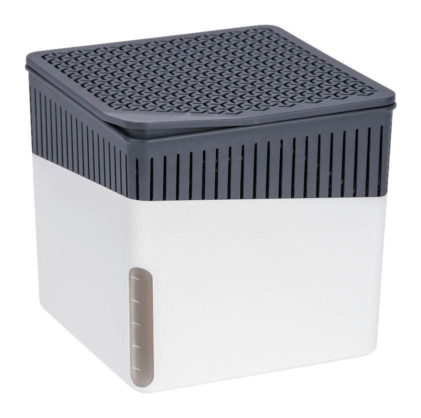 Luftentfeuchter weiß grau Kunststoff Raumentfeuchter_Cube weiß - weiß/grau (17,00/16,00/17,00cm) - WENKO