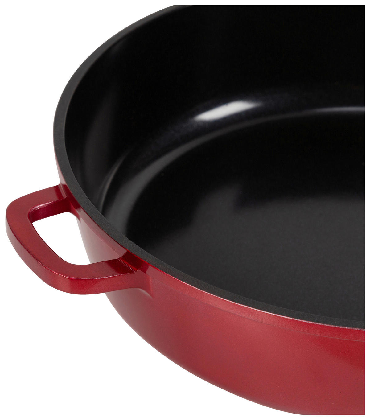 Pfanne rot Edelstahl D: ca. 28 cm Servierpfanne - rot (28,00cm)