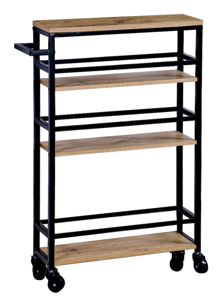 Kesper Nischenwagen schwarz Metall B/H/L: ca. 22x10x81 cm Nischenwagen - natur/schwarz (81,00/22,00/10,00cm) - Kesper