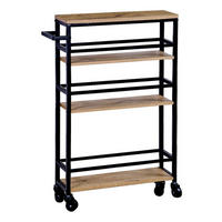 Kesper Nischenwagen schwarz Metall B/H/L: ca. 22x10x81 cm Nischenwagen - natur/schwarz (81,00/22,00/10,00cm) - Kesper
