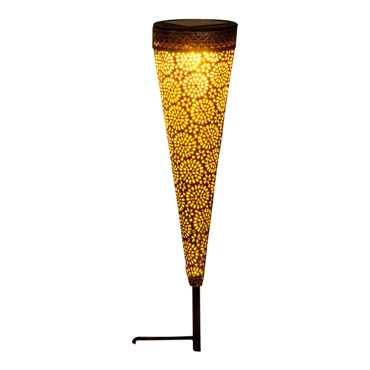 LED-Solarleuchte 4137102 dunkelbraun Metall H/D: ca. 40x8,5 cm LED Solarleuchte PAULA mit LED - dunkelbraun (8,50/40,00cm) - Näve Leuchten