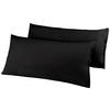 Kissenhülle Microfaser Kissenbezug_2erPack Microf.40x80 - schwarz (40,00/80,00cm)