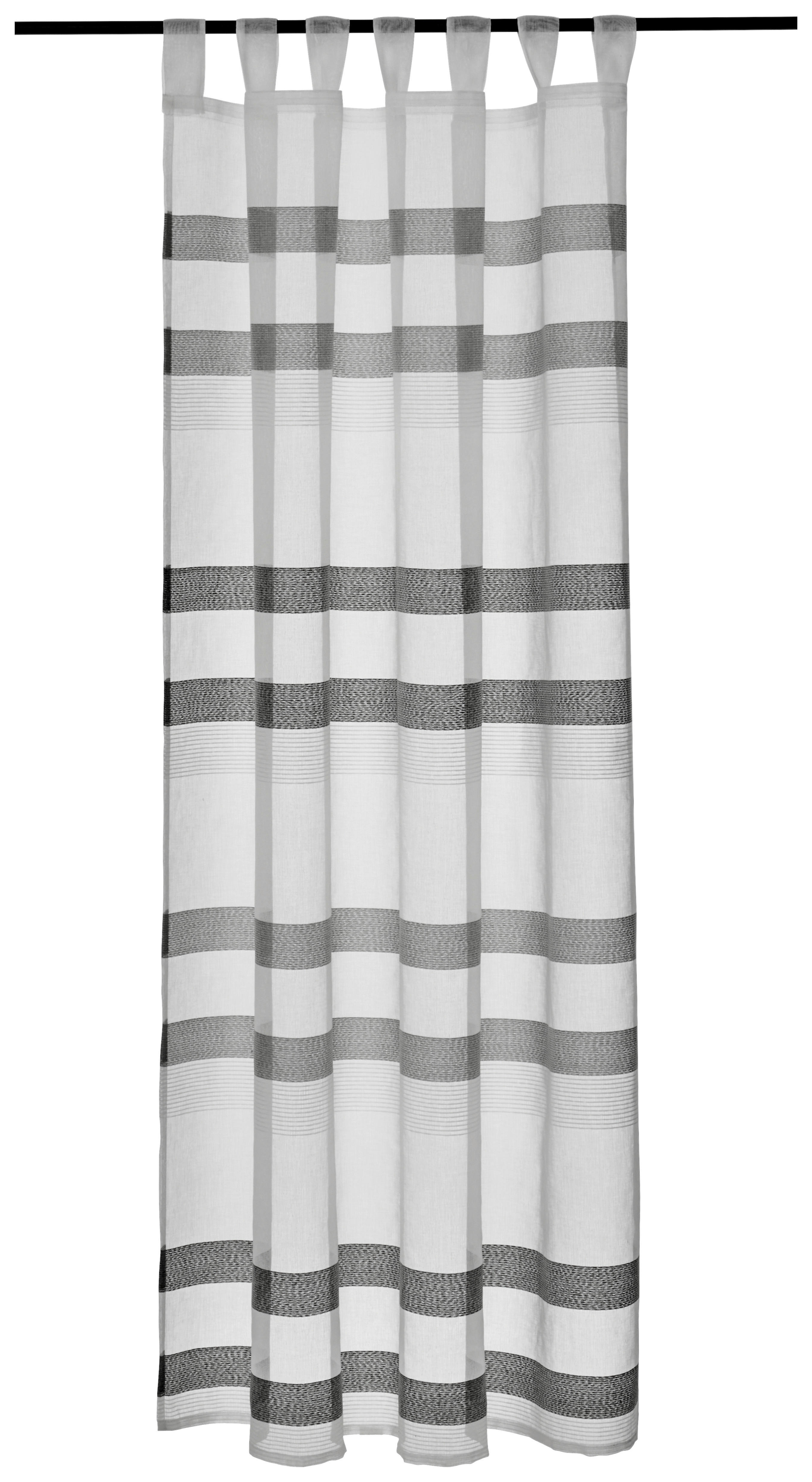 Kombivorhang Lotti weiß B/L: ca. 140x175 cm Lotti - weiß/grau (140,00/175,00cm) - POCOline