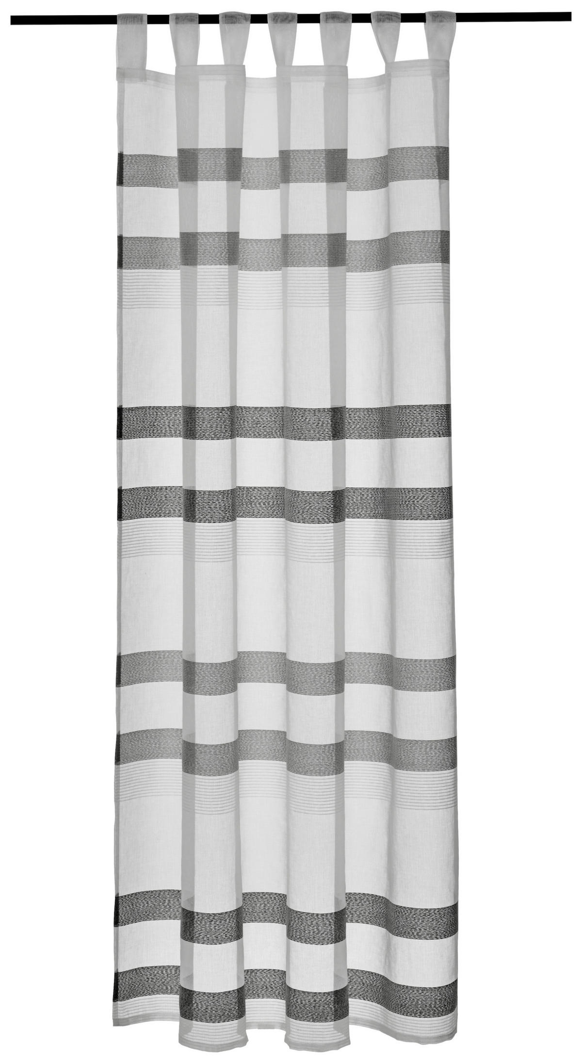 Kombivorhang Lotti weiß B/L: ca. 140x175 cm Lotti - weiß/grau (140,00/175,00cm) - POCOline