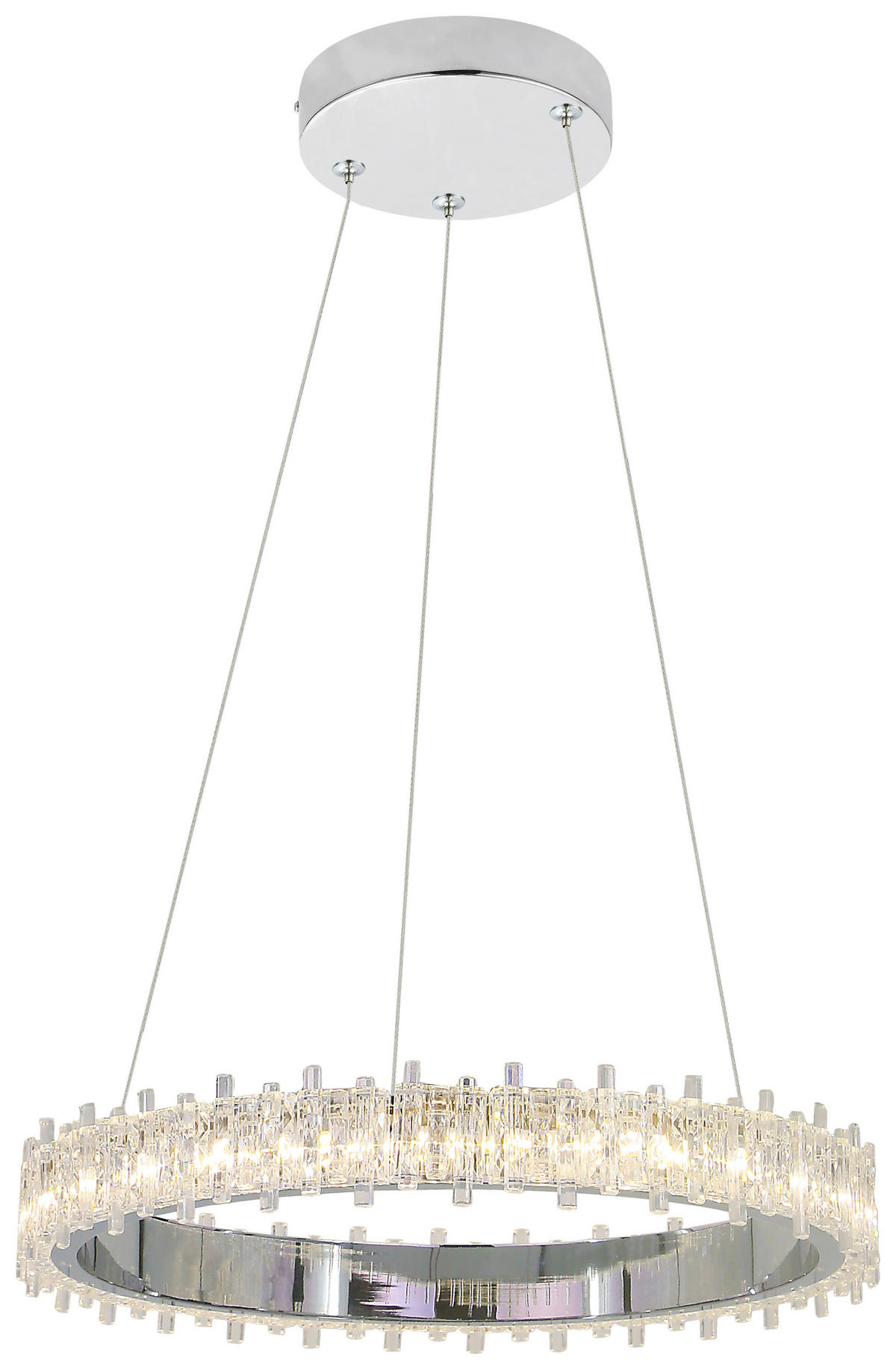 POCOline LED-Pendelleuchte Chrom Metall Acryl B/H/L: ca. 41x140x41 cm LED-Pendelleuchte_Aurora - Chrom (41,00/41,00/140,00cm) - POCOline