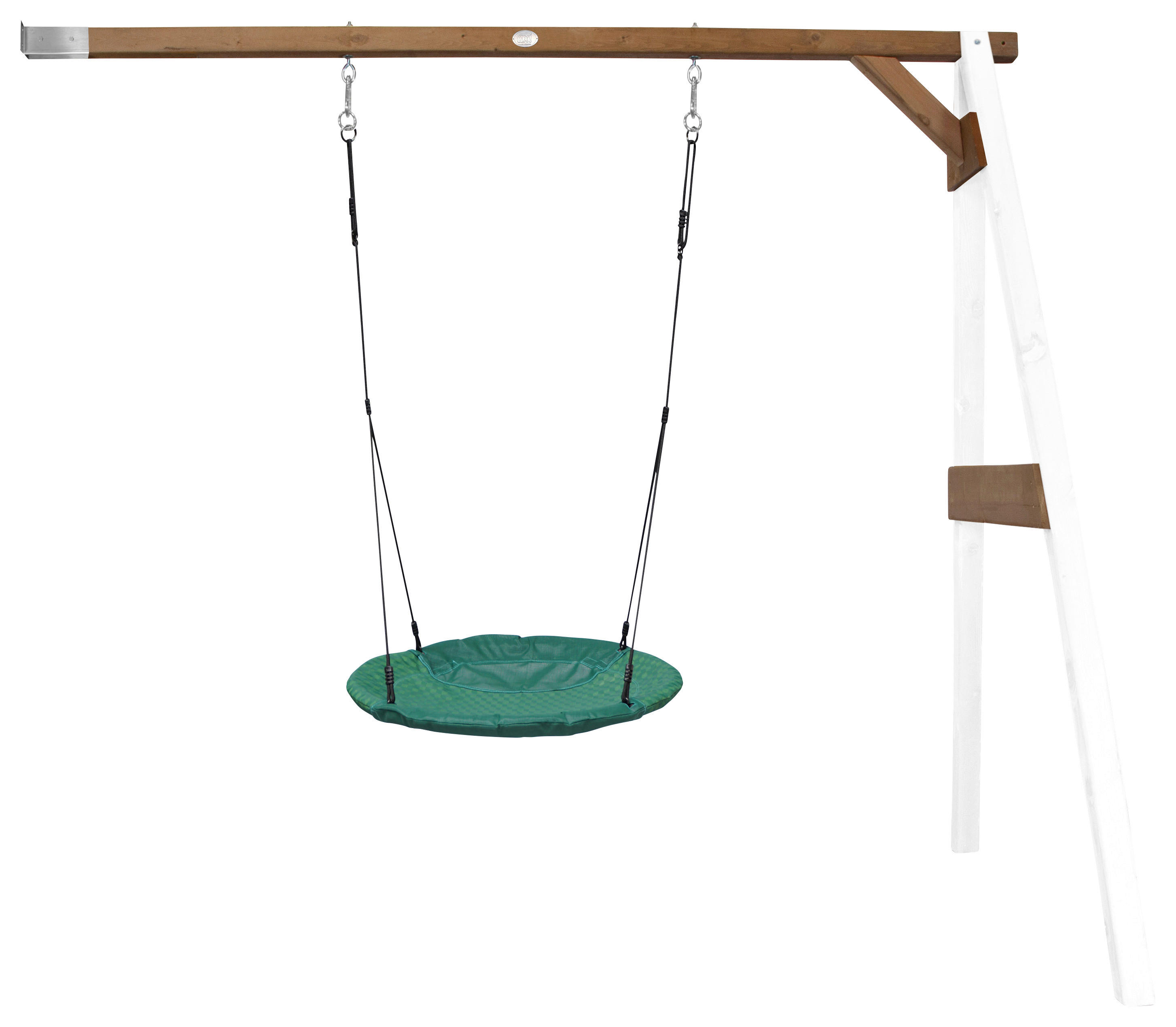AXI Nest-Anbauschaukel Summer weiß B/H/L/D: ca. 244x207x160x100 cm Summer - braun/weiß (160,00/244,00/207,00cm)