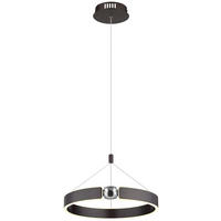 GLOBO LED-Pendelleuchte bronze Opal Metall Acryl H/L: ca. 125x40 cm LED-Pendelleuchte_Hendricks - Opal/bronze (40,00cm) - GLOBO