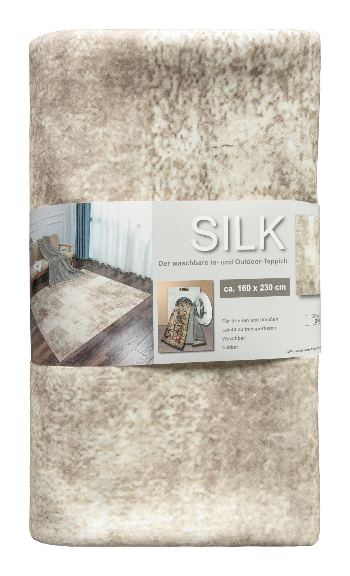 Teppich Silk beige B/L: ca. 80x150 cm Silk - beige (80,00/150,00cm)