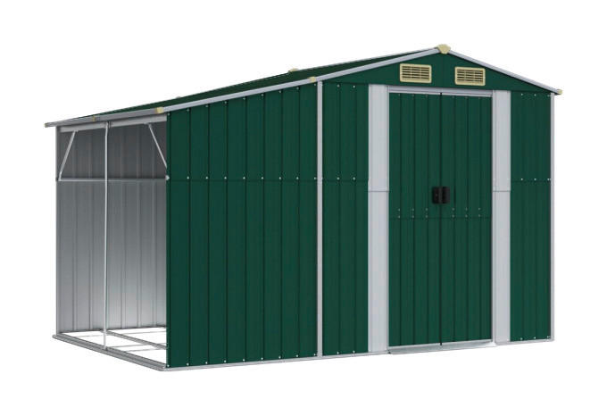 VidaXL Gartenhaus grün B/H/T: ca. 277x179x192,5 cm Gartenhaus - grün (277,00/179,00/192,50cm) - VidaXL