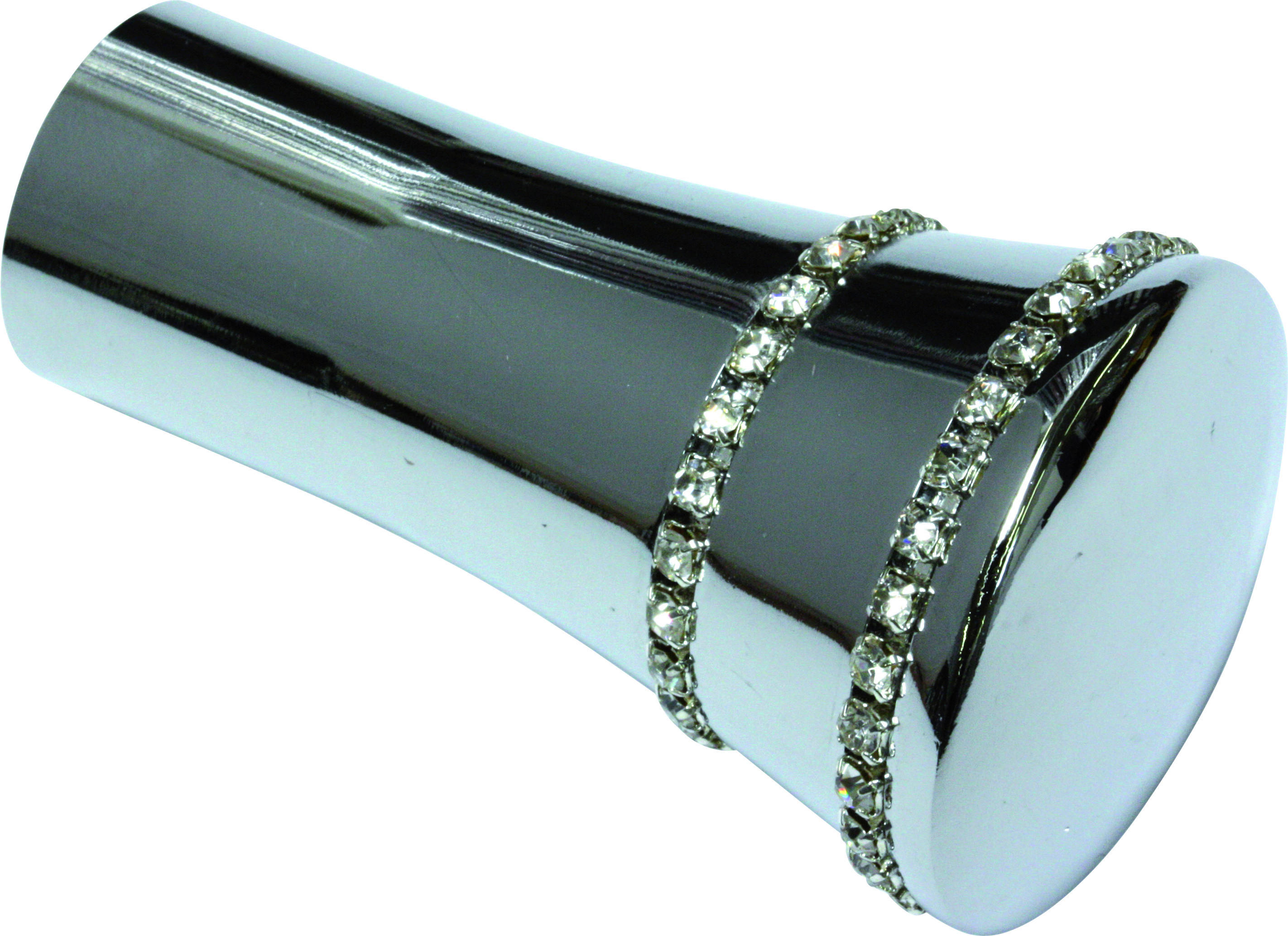 Boviva Endknopf Kristall Kristall - Chrom (2,00cm) - Boviva