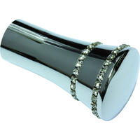 Boviva Endknopf Kristall Kristall - Chrom (2,00cm) - Boviva