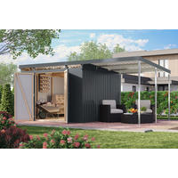 Karibu Gartenhaus Indra 3,5 anthrazit B/H/T: ca. 289x213x289 cm Indra 3,5 - anthrazit (289,00/213,00/289,00cm) - Karibu