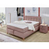 Boxspringbett  rosa Feinstruktur Liegefläche B/L: ca. 140x200 cm Nicola_Boxspringbett - rosa (155,00/104,00/224,00cm)