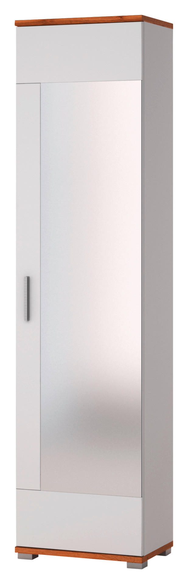 Garderobenschrank Hola Eiche Wotan Nachbildung weiß Hochglanz B/H/T: ca. 50x199x34 cm Hola - Eiche/weiß (50,00/199,00/34,00cm)