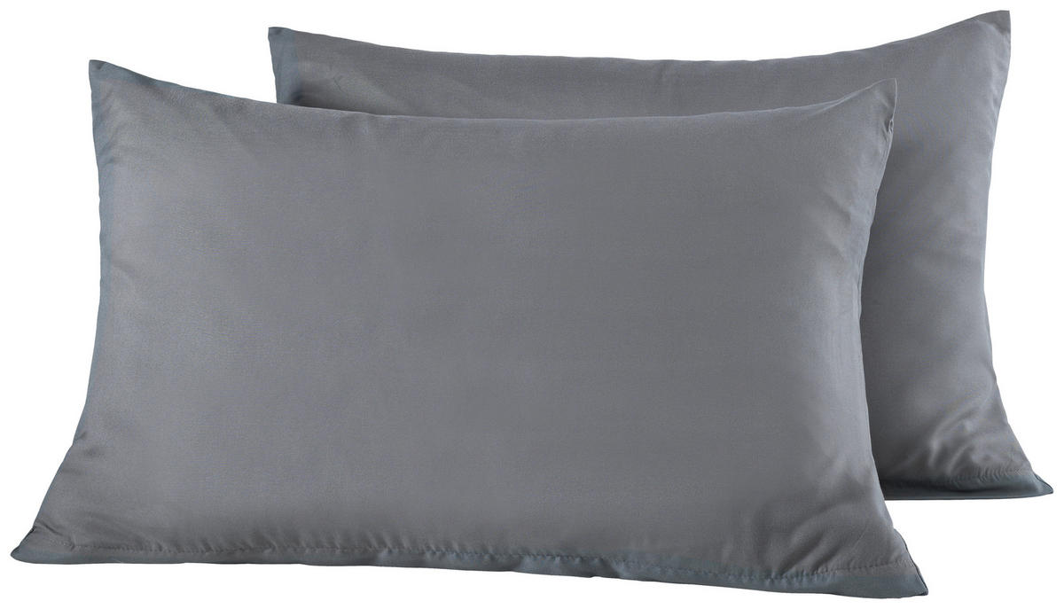 Kissenhülle Microfaser Kissenbezug_2erPack Microf.40x60 - Graphit (40,00/60,00cm)