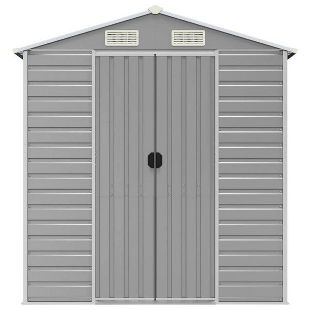 VidaXL Gartenhaus grau B/H/T: ca. 191x198x215 cm Gartenhaus - grau (191,00/198,00/215,00cm) - VidaXL