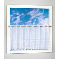 Scheibengardinen-Meterware weiß H: ca. 60 cm Scheibengardine - weiß (60,00cm)