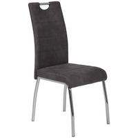 Stuhl Susi 4er Set anthrazit Vintage Microfaser B/H/T: ca. 44x98x61 cm Susi 4er Set - anthrazit (44,00/98,00/61,00cm) - Hela