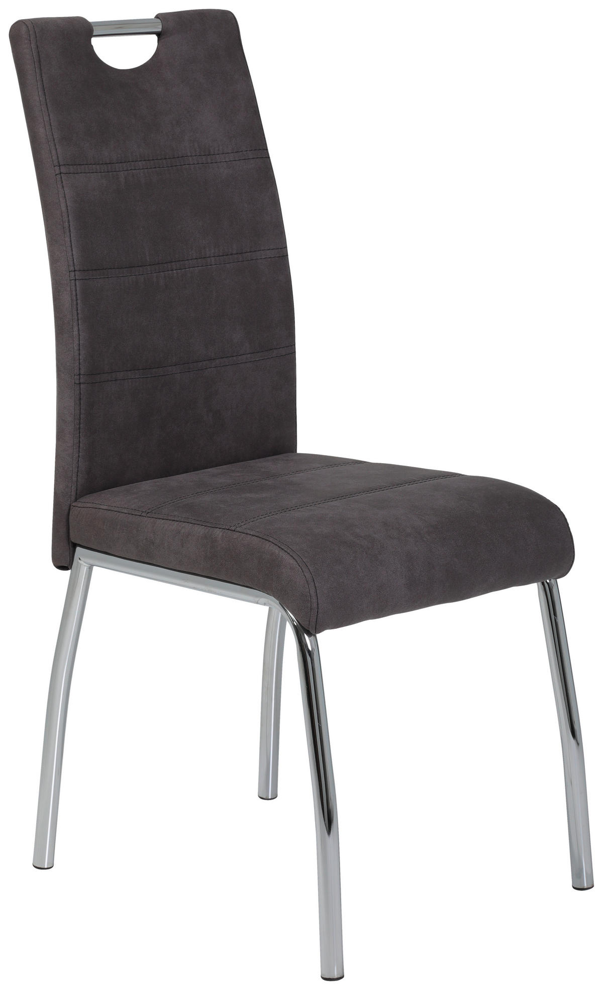 Stuhl Susi 4er Set anthrazit Vintage Microfaser B/H/T: ca. 44x98x61 cm Susi 4er Set - anthrazit (44,00/98,00/61,00cm) - Hela
