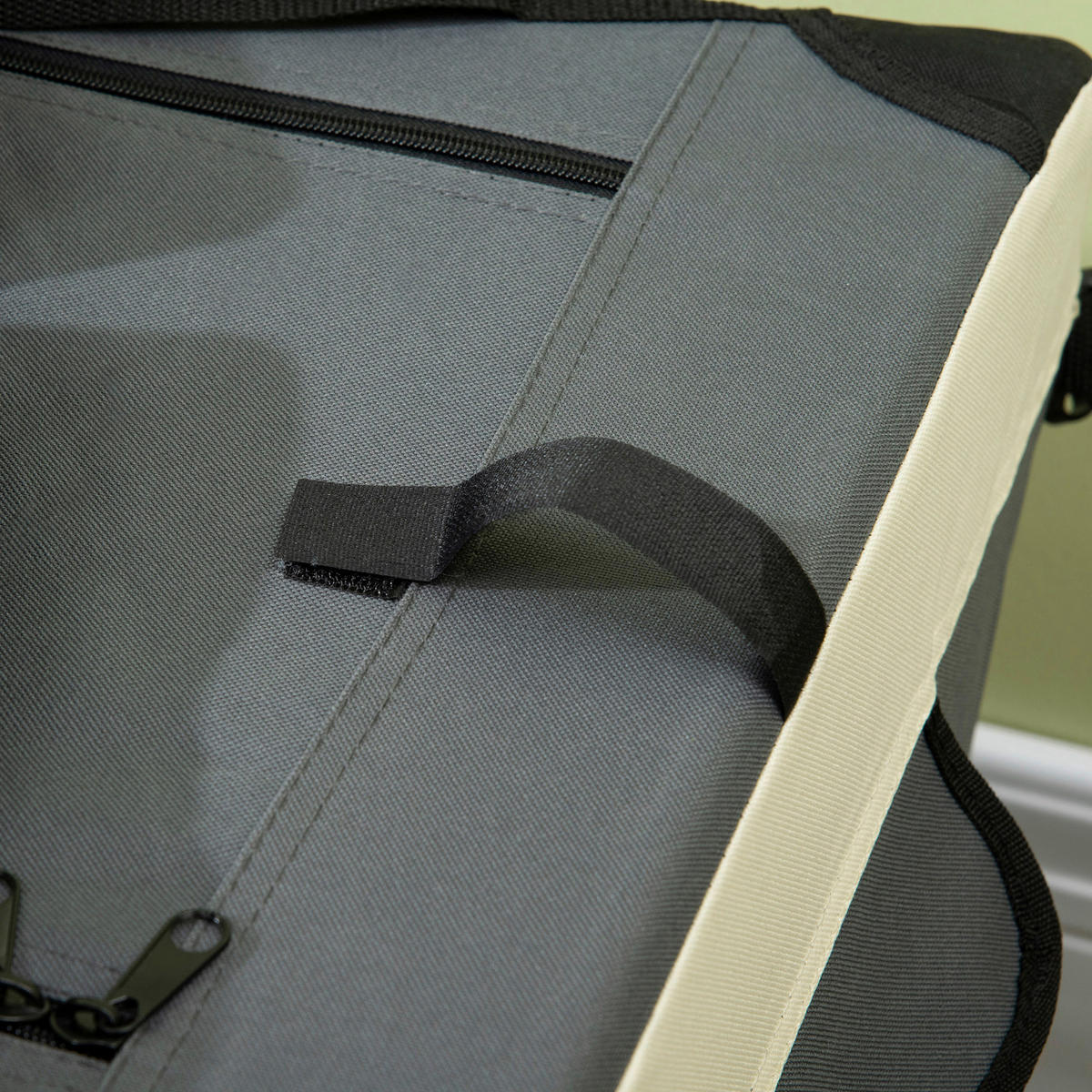 PawHut Tragetasche für Haustiere grau Polyester B/H/L: ca. 51x50x70 cm Tragetasche für Haustiere - schwarz/grau (70,00/51,00/50,00cm) - PawHut