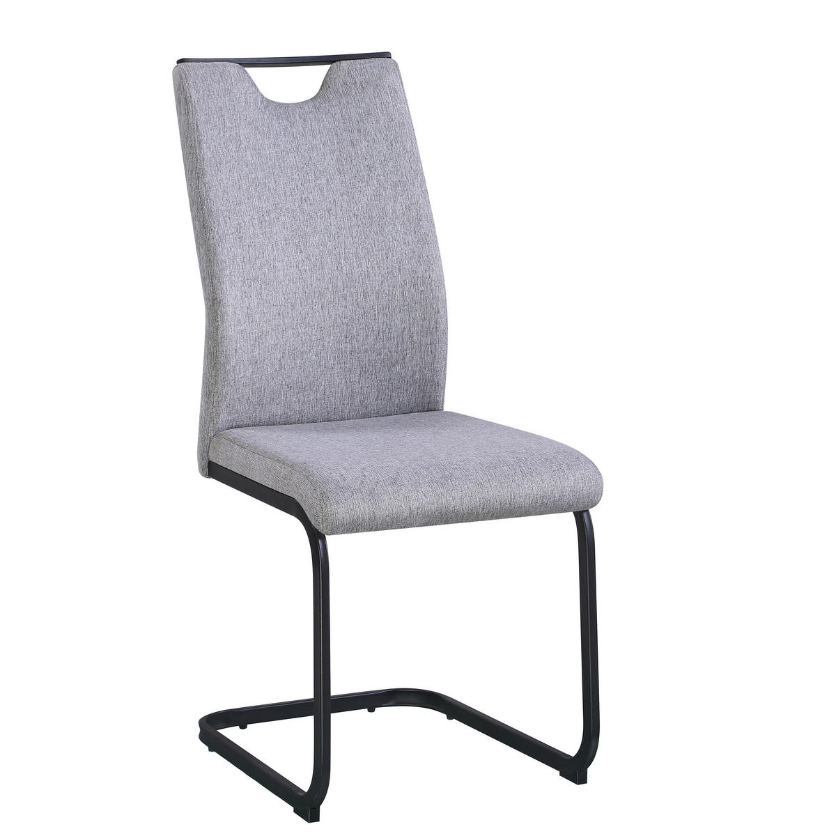 Schwingstuhl Dina grau schwarz Microfaser Metall Dina - schwarz/grau