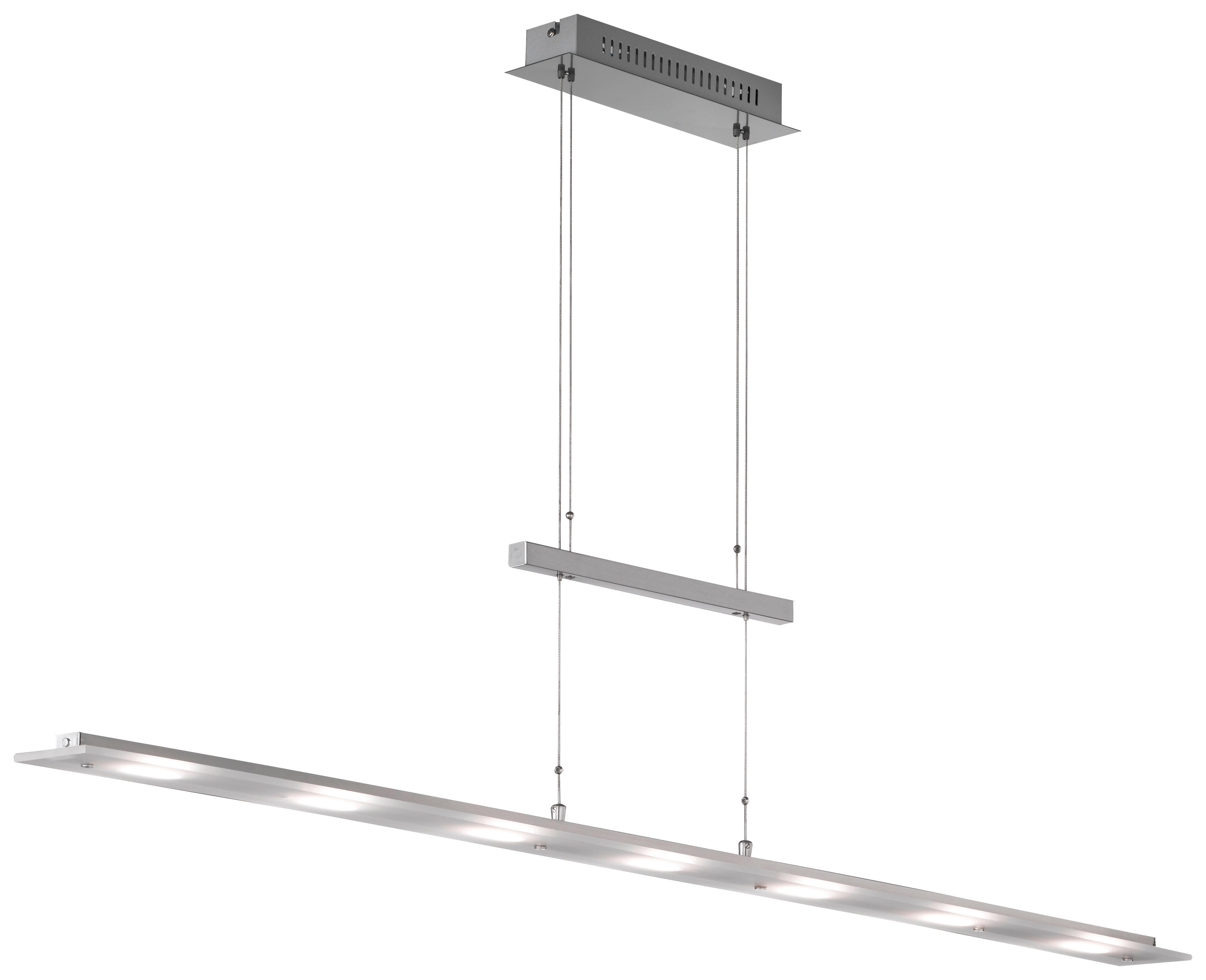 Fischer & Honsel LED-Pendelleuchte 69540 nickel matt Chrom Glas Metall B/H/T: ca. 135x150x9 cm 7.0 Brennstellen Largo - nickel matt/Chrom (135,00/150,00/9,00cm) - Fischer & Honsel