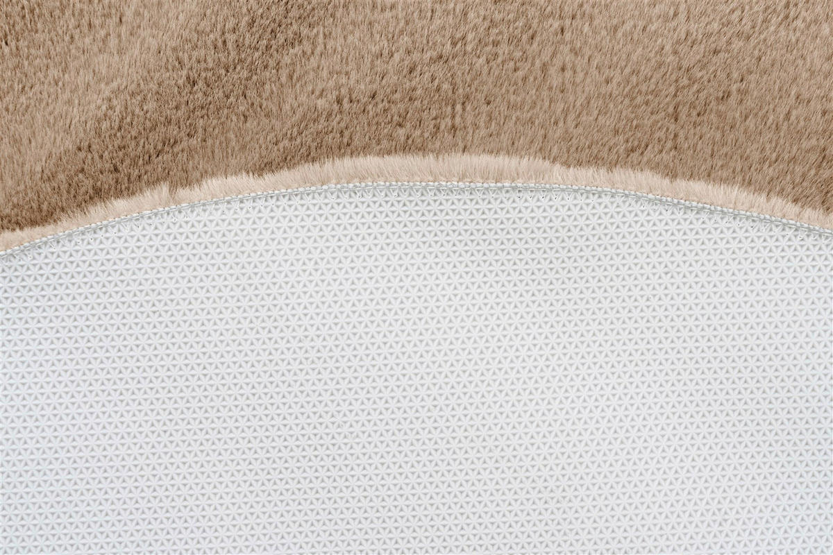 Kayoom Hochflorteppich Badematte Rabbit 425 beige B/H/L: ca. 100x3,5x100 cm Badematte Rabbit 425 - beige (100,00/100,00/3,50cm) - Kayoom