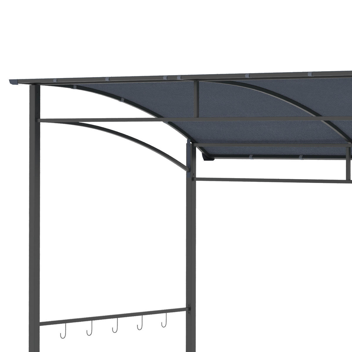 Outsunny Grillpavillon grau Polyester B/H/L: ca. 150x220x215 cm Grillpavillon - grau (215,00/150,00/220,00cm) - Outsunny