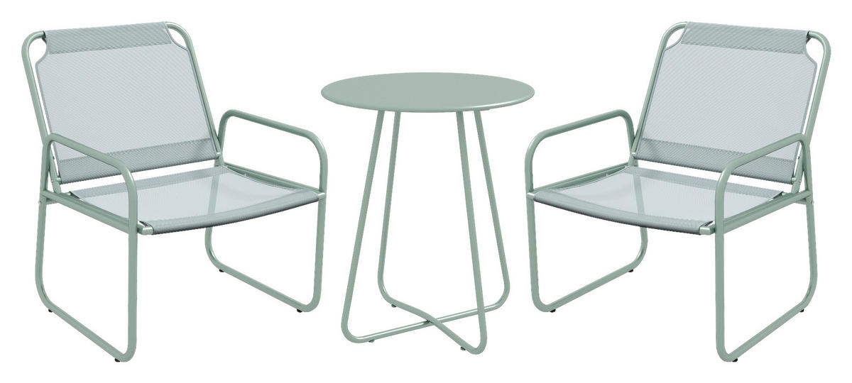 Outsunny Sitzgruppe grün Mesh B/H/L: ca. 57x63x82 cm Gartenmöbel-Set - grün (82,00/57,00/63,00cm) - Outsunny