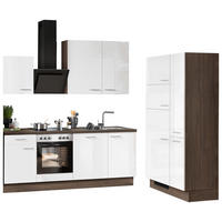 Impuls Küchenblock weiß Hochglanz B/T: ca. 310x60 cm IP4050 IKZ1310X1/L Block 310cm - Eiche/weiß (310,00/60,00cm) - Impuls