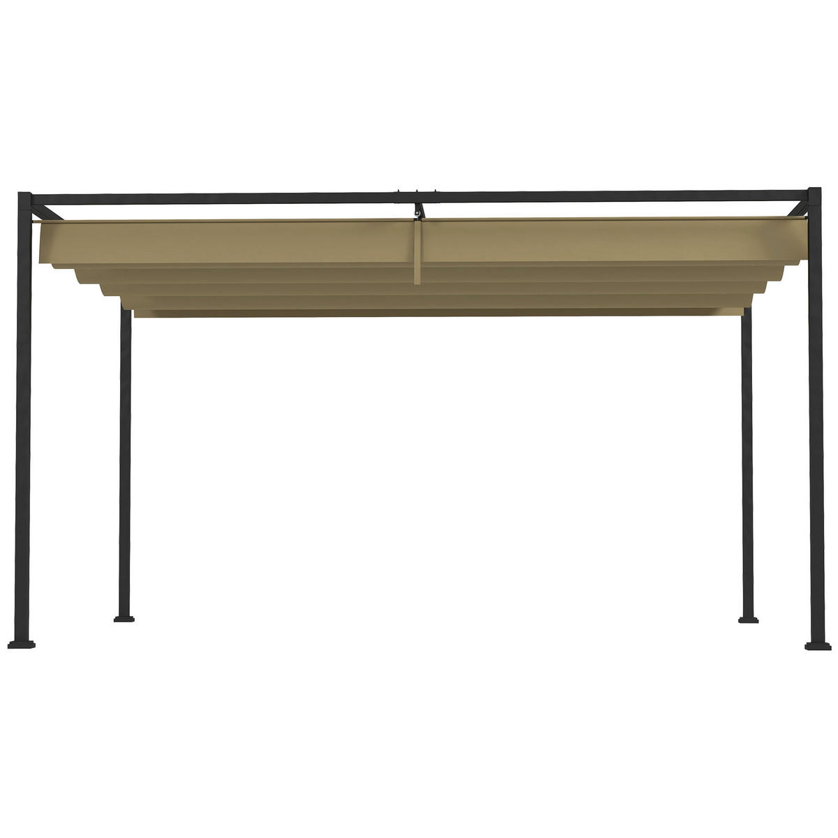 Outsunny Pergola khaki Polyester B/H/L: ca. 300x222x400 cm Pergola - khaki (400,00/300,00/222,00cm) - Outsunny
