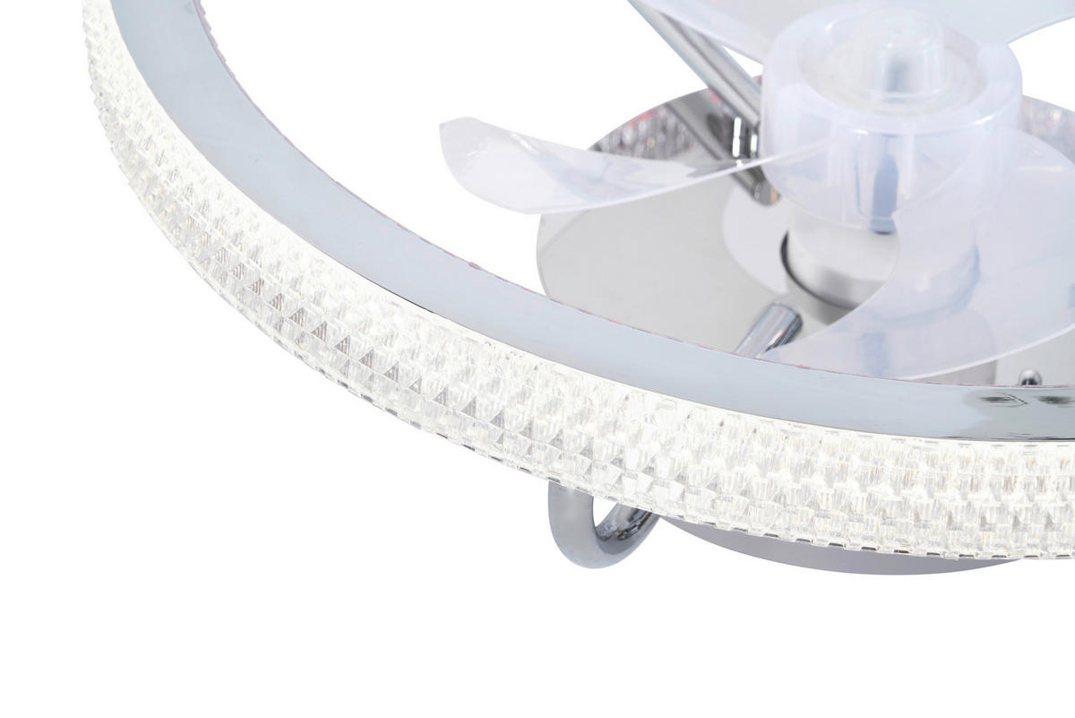 POCOline LED-Deckenventialor silber H/D: ca. 16x50 cm LED-Deckenventilator_Eliana - silber (50,00/16,00cm) - POCOline