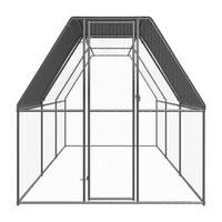 vidaXL Hühnerkäfig Hühnerkäfig - silber (200,00/2,00/200,00cm) - vidaXL