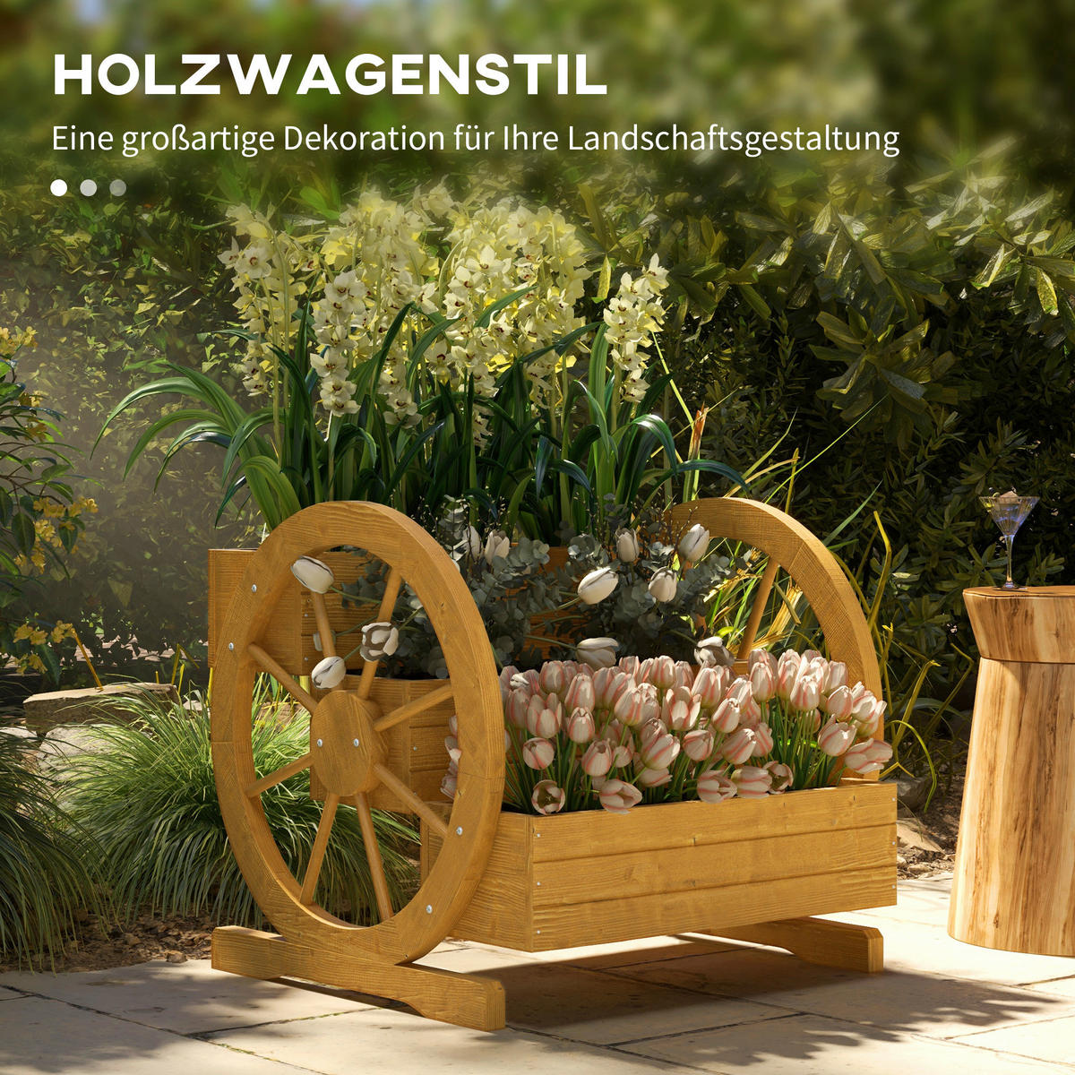 Outsunny Hochbeet natur Edelstahl B/H/L: ca. 62x61x57 cm Hochbeet - natur (57,00/62,00/61,00cm) - Outsunny