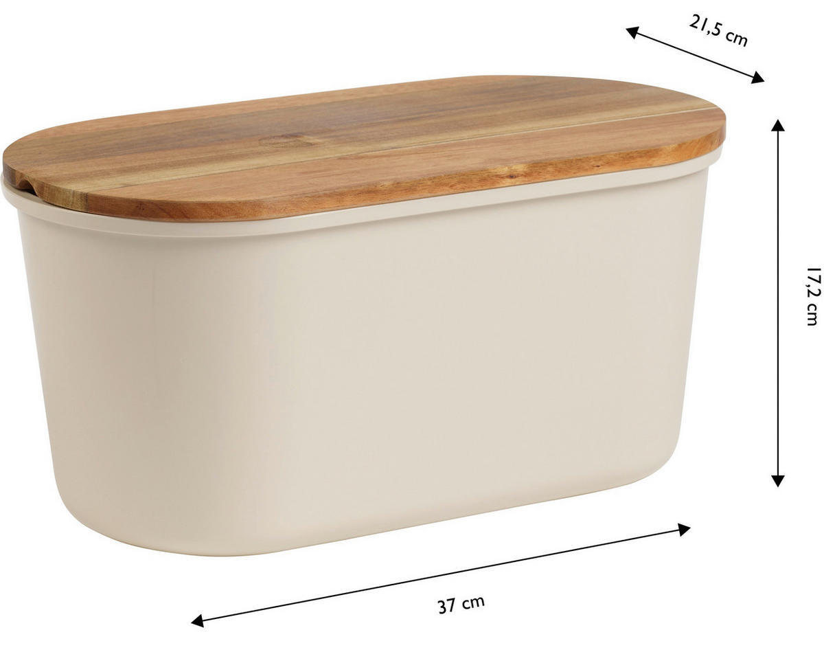 ECHTWERK Brotbox Fresh creme Melamin B/H/L: ca. 21,5x17,2x37 cm Fresh - creme (37,00/21,50/17,20cm) - ECHTWERK