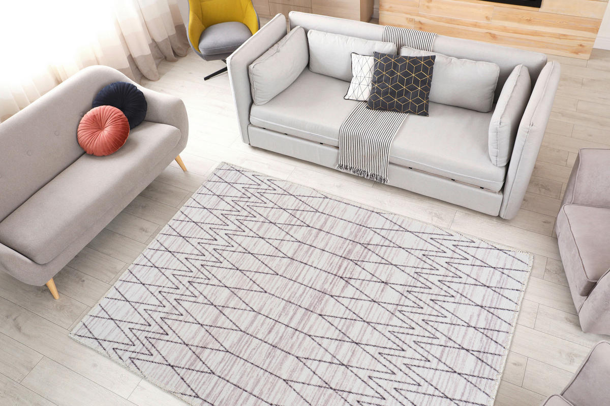 360Living Teppich Maya grau B/L: ca. 120x180 cm Maya - grau (120,00/180,00cm) - 360Living