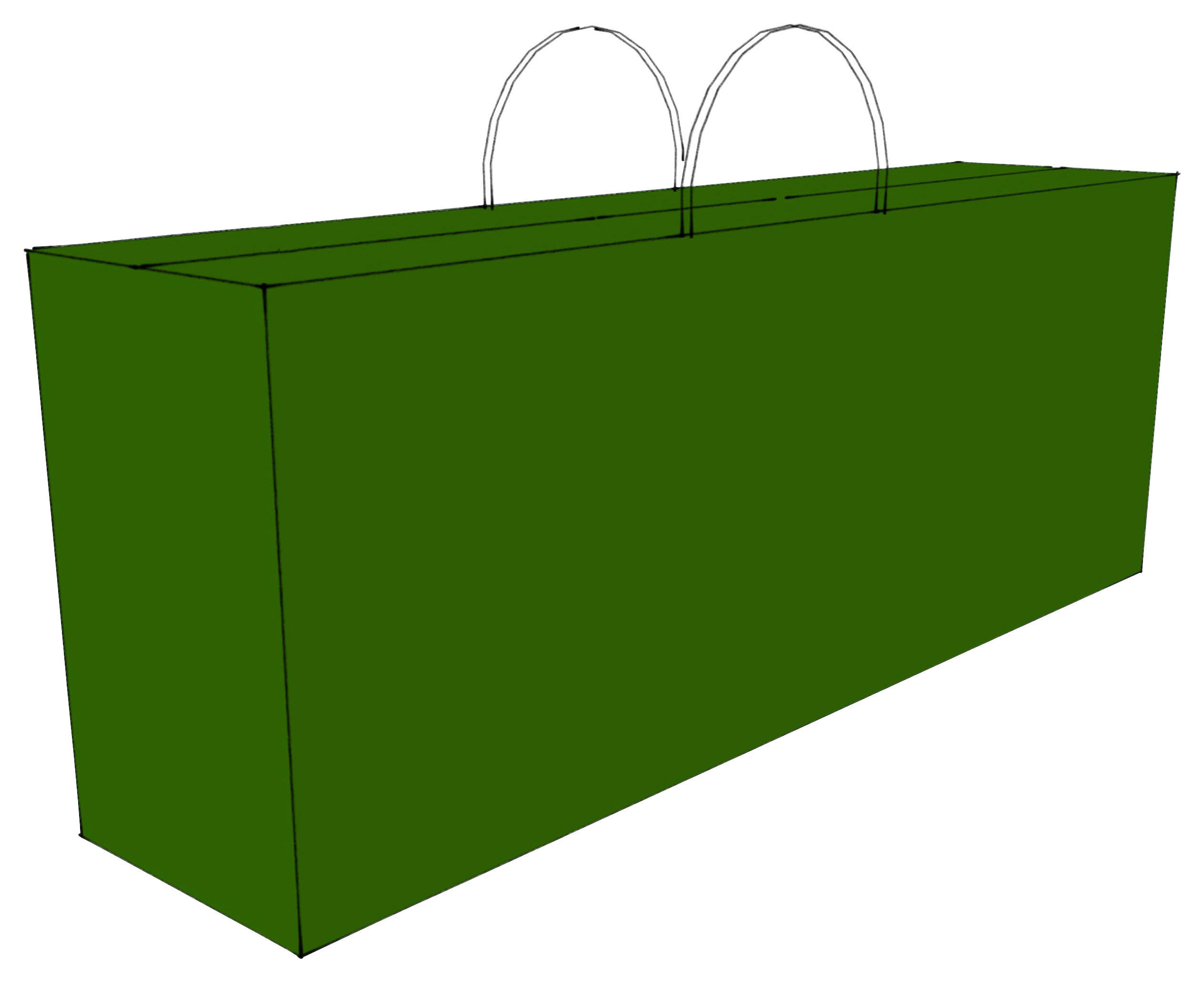 Grasekamp Kissentasche für Rollliegenauflagen grün Kunststoff B/H/L: ca. 20x64x125 cm