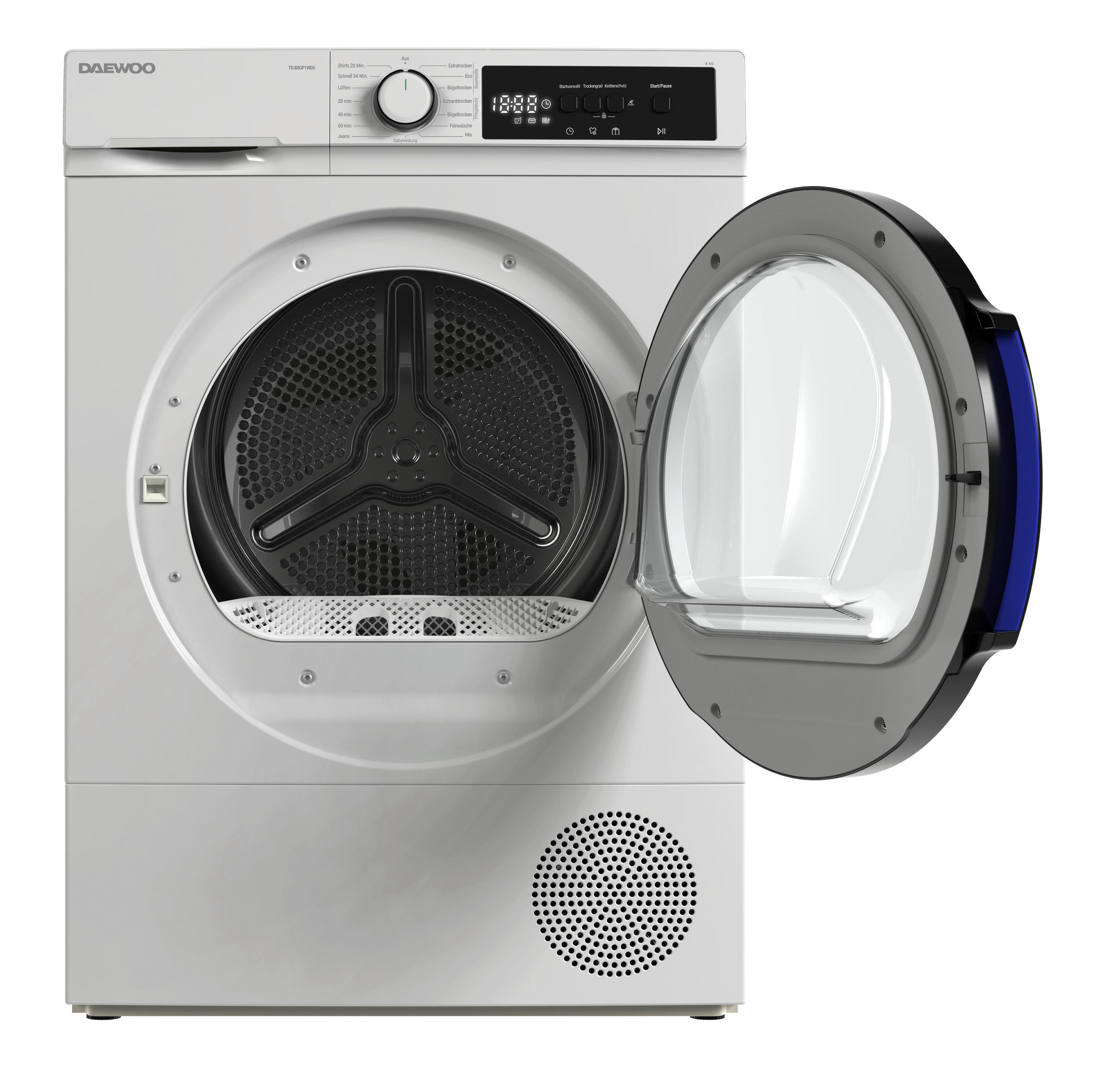Daewoo Wärmepumpentrockner TD-B8GP1WD0-DE Wärmepumpentrockne TD-B8GP1WD0-DE - weiß (59,60/84,50/60,90cm) - Daewoo